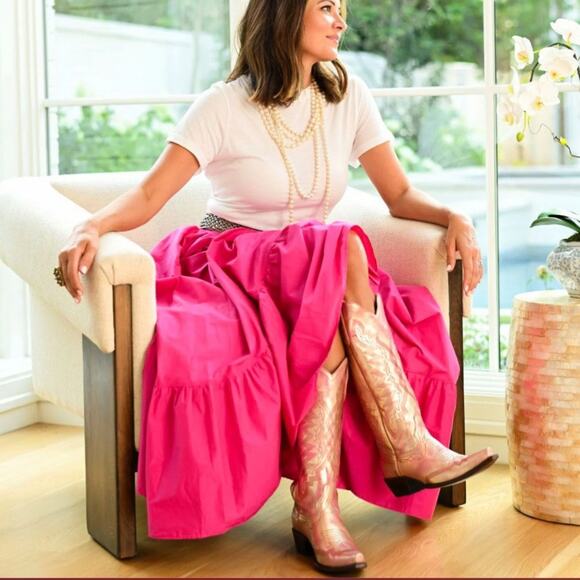 Old Gringo Yippee Ki Yay Peyton Pink Gold Tall Boots Size 8.5 - Picture 2 of 15